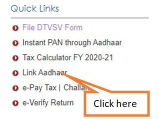 click on link Aadhaar