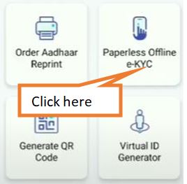 Tap on offline e-KYC