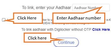 enter Aadhaar number