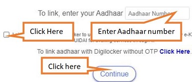 enter Aadhaar number