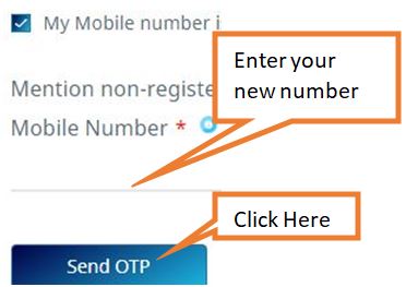 enter new mobile number