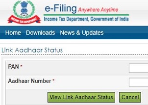 link Aadhaar page