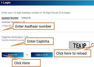 Login into Aadhaar