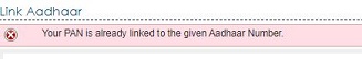 PAN is already linked with Aadhaar